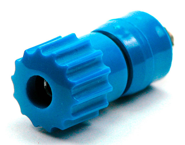 Banaan chassisdeel ø4mm 16A - blauw - RoHS