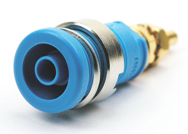 Safety Labory socket panelmount ø4mm - blue