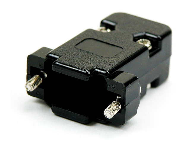 Hood for 9p Sub-D with short screws black - RoHS