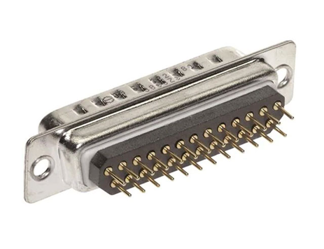 D-Sub connector PCB 2,54mm receptable straight - 25-pole