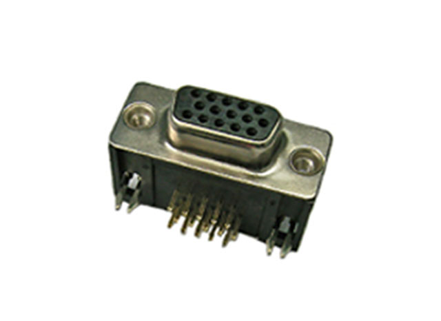 Sub D high density connector Female 15 polig print haaks