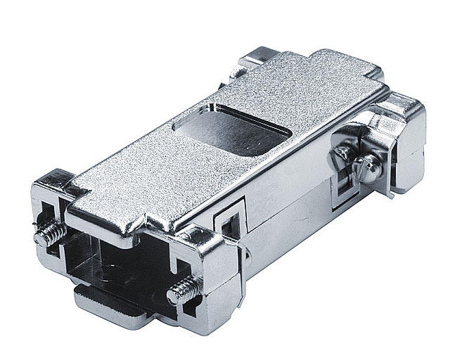 Metal housing adapter for 2x Sub-D 9p