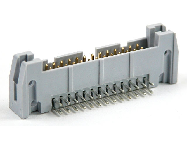 Header print 2,54mm z. uitwerpers haaks 14-polig