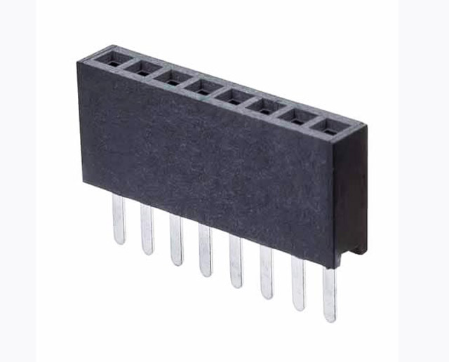 Pinheader 8pins Female enkele rij, pitch:1.27mm M50-3030842