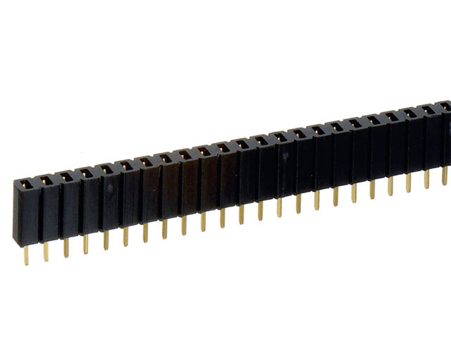 Pinheader 36 pins Female enkele rij, pitch:2.54mm, H: 11.2mm