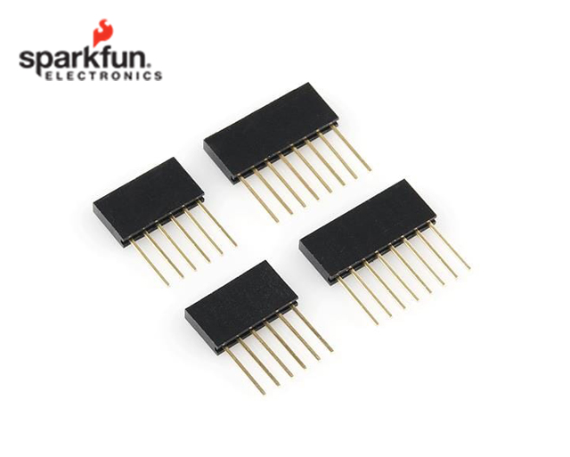 Pinheader setje 2x8+2x6 pins Female Arduino stackable headerkit