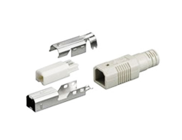 USB kabeldeel soldeer type B met kap