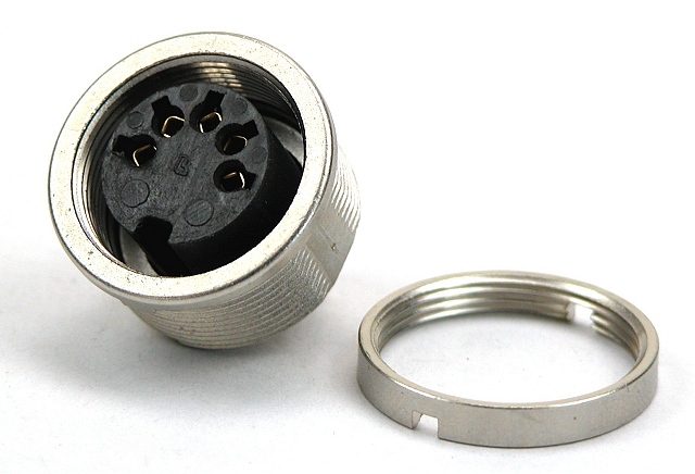 DIN chassis part female screw version 3-pole