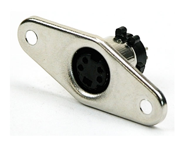 Mini-DIN chassis part female 4-pole panel mounting