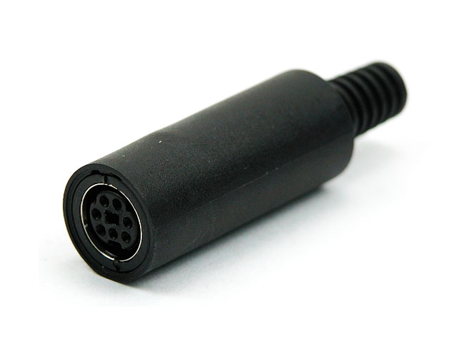 Mini-DIN cable receptable plastic - 3-pole - Lumberg