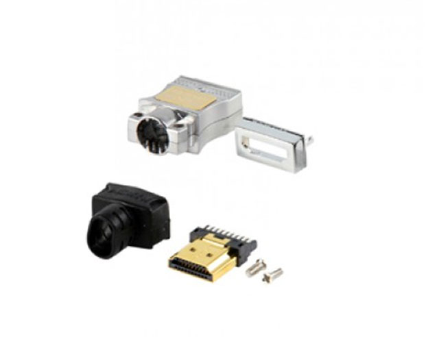 Metal 19pins HDMI plug with 24K gold plated connector