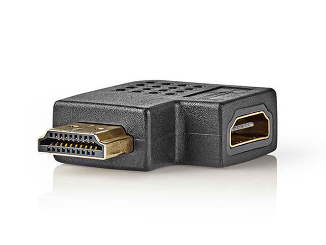 HDMI adapter HDMI connector right angled - HDMI Input black