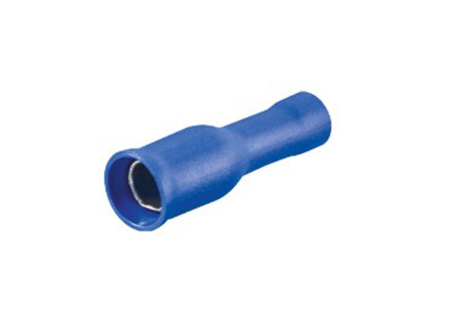 Bullet terminal female 4mm Blue