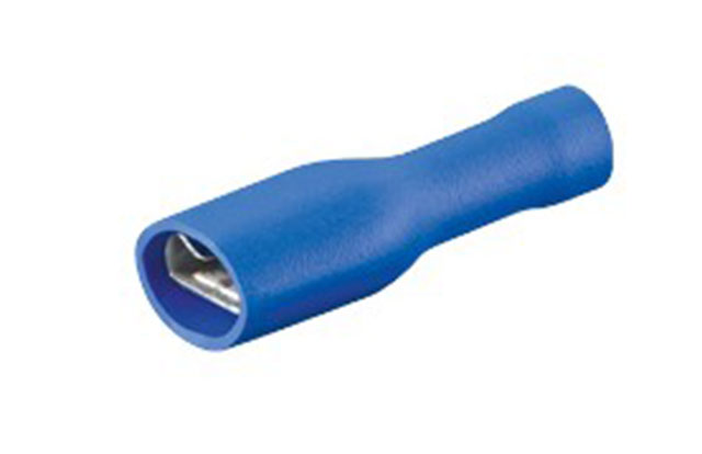 Kabelschoen vlaksteker bus blauw 4,8mm geisol.