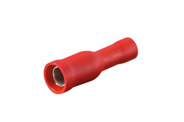 Bullet terminal female 4mm Red