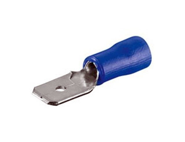 Kabelschoen vlaksteker pen 4,8x0,8mm Blauw