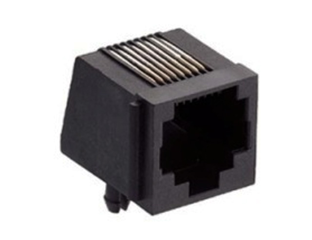 Panelmount receptable 8P8C angled