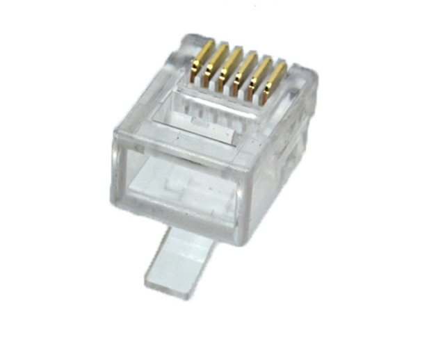 Modular Plug RJ-12 6P6C 6 pol flat cable