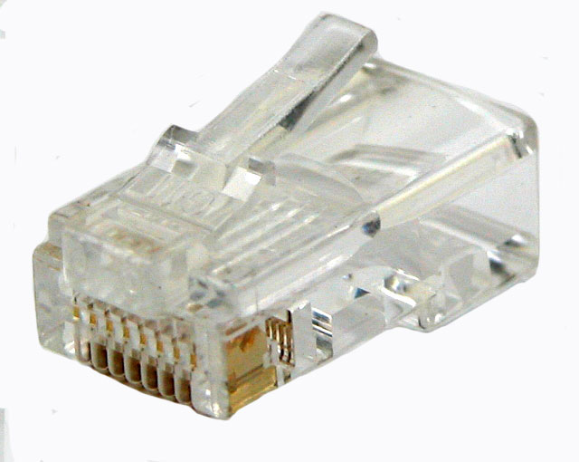 RJ-45 Modular plug for flat cable - litze wire
