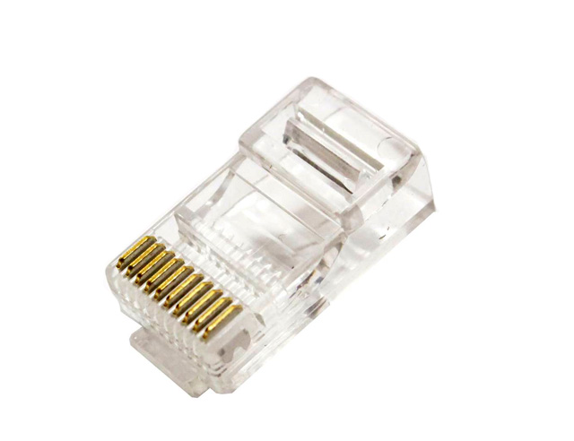 Modular Plug RJ-45 8P10C Round Cable 10 pol