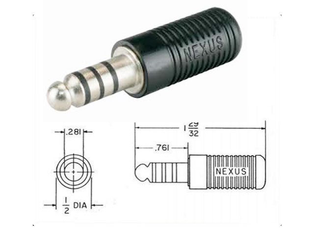 Connector (11-0030-5269-0) 3M Peltor Nexus TP-120-7 4 Teleplug