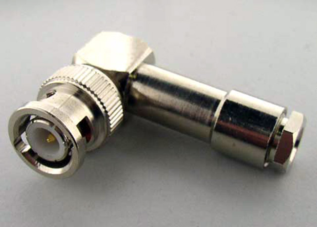 BNC Right Angle Male Clamp RG59U