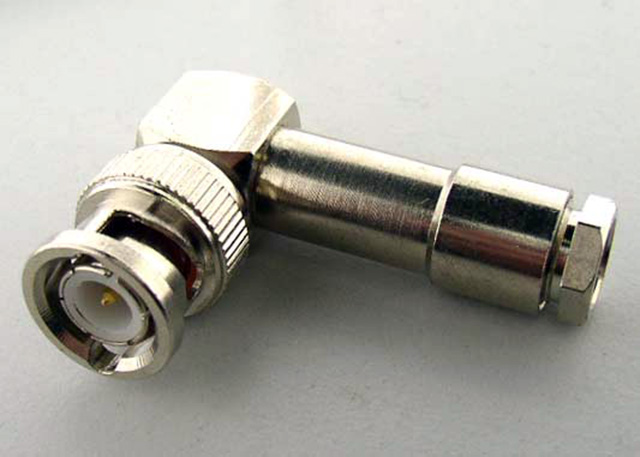 BNC Right Angle Male Clamp RG6