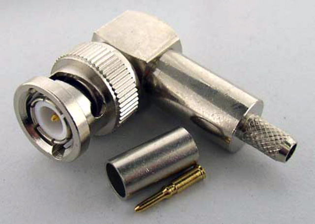 BNC Right Angle Male Crimp type RG58U