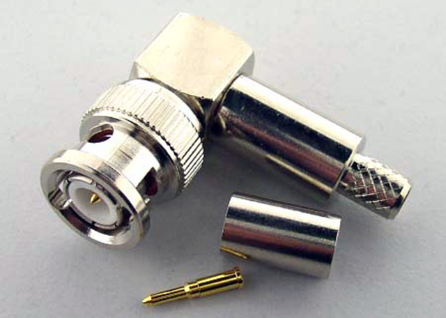 BNC Right Angle Male Crimp type RG59U