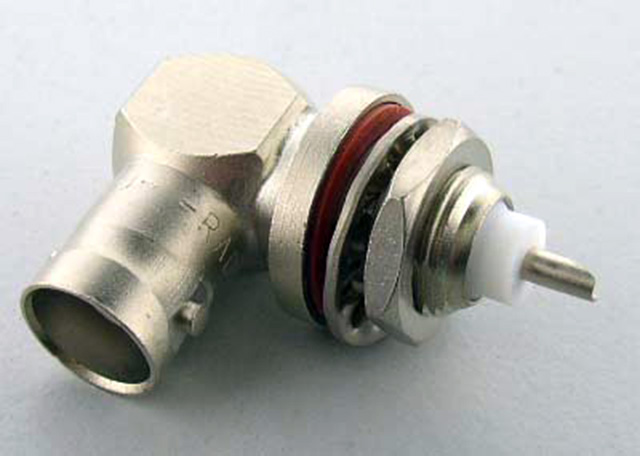 BNC Right Angle Female Bulkhead