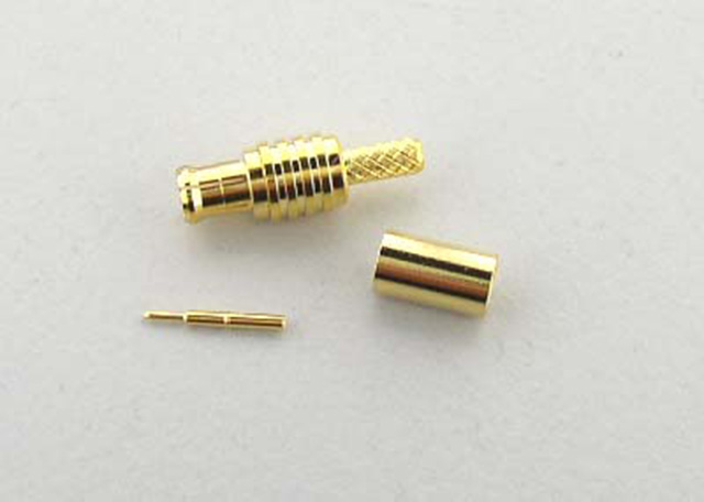 MCX Straight Crimp Male RG178 Gold