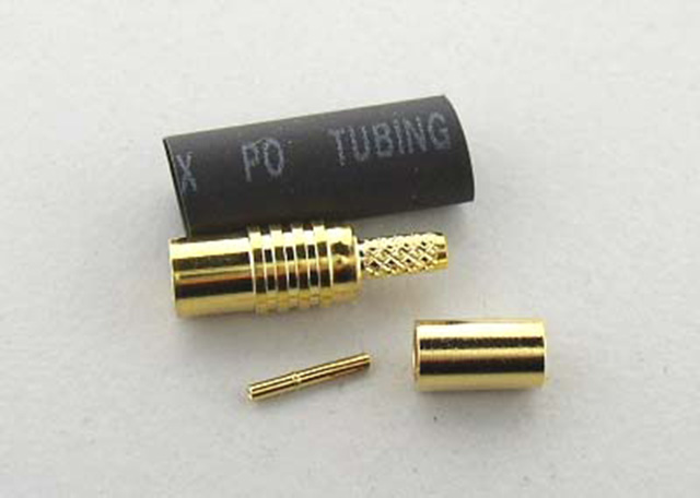 MCX Straight Crimp Female RG178 Gold