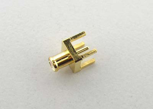 MCX Straight PCB Mount Male Gold
