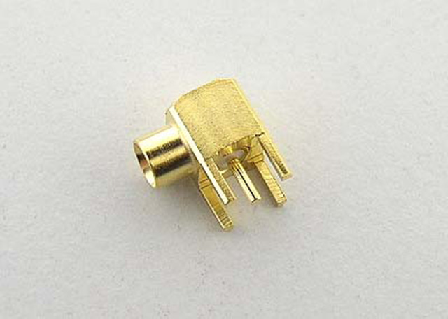 MCX Right Angle PCB Mount Female Gold
