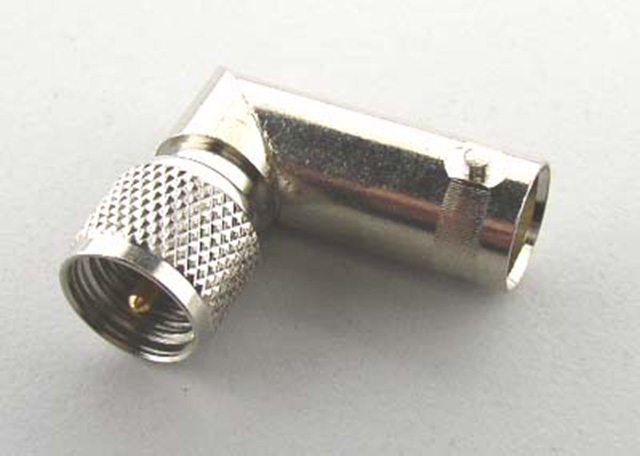 Mini UHF Right Angle Male to BNC Female