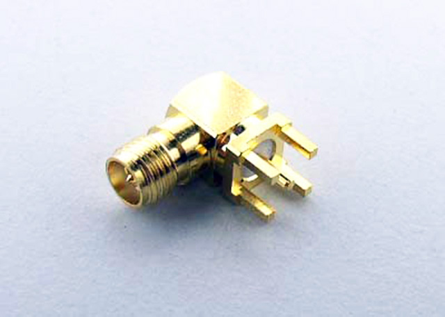RP-SMA Right Angle Female PCB type Gold