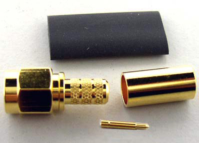 SMA Male Crimp type RG58U Gold