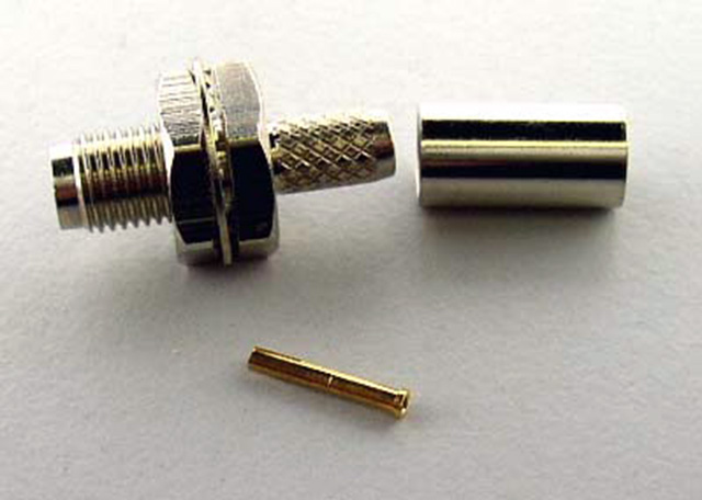 SMA Female Bulkhead Crimp type RG58U