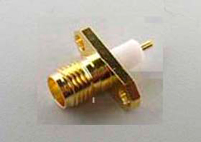 SMA Female Chassis Mount short gold