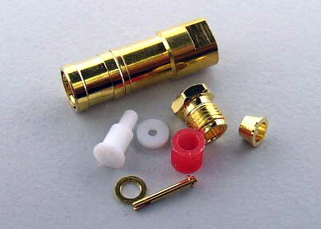 SMB Female Clamp type  RG174U Gold