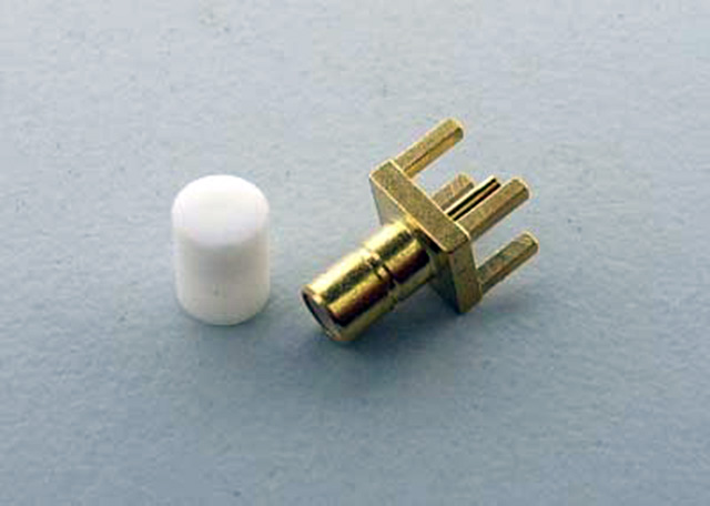 SMB Female PC Mount Gold with covercap