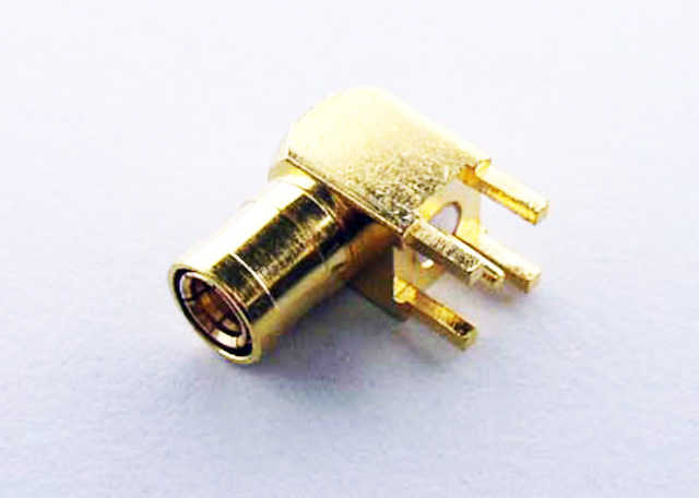 SMB Right Angle Female PC Mount Gold