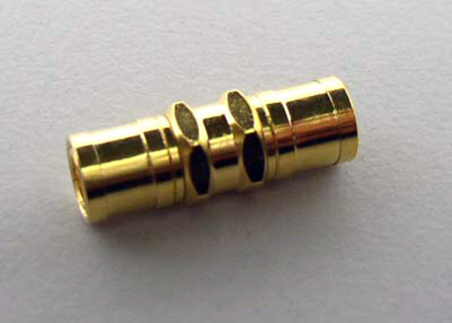 SMB Double Male Bulkhead Gold