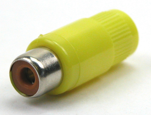 RCA receptable standard plastic - yellow