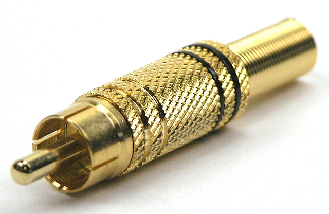 Tulpsteker metaal met tule verguld, zwart, kabelinvoer ø6mm,RoHS
