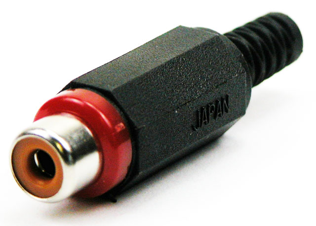RCA receptable plastic - red Lumberg