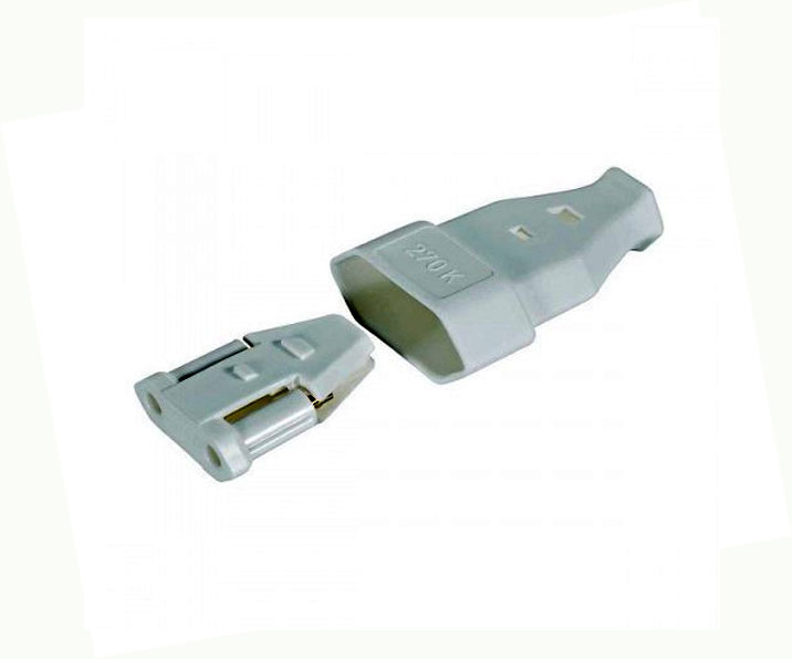 Euro Stekker Contra Wit 230V 2.5A Plat