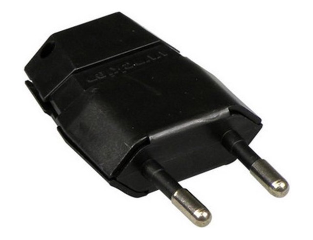 Euro Stekker Zwart Schroef 230V 2.5A