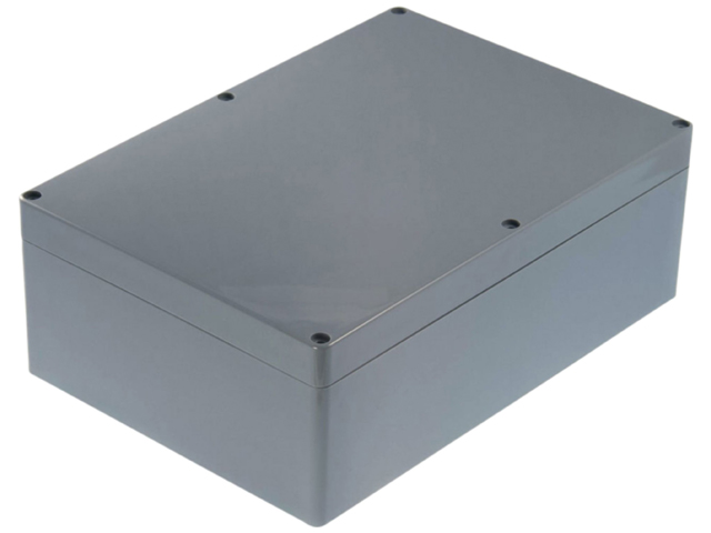 ABS box waterproof, IP65, (LxWxH) 265x185x95 mm, dark gray