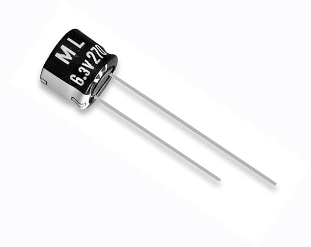 Elco radiaal 4.7uF 25V ø4x5mm e=1.5mm 85° (MCUMR25V475M4X5)